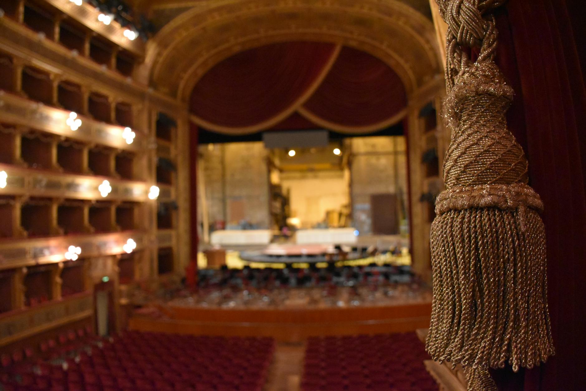 Explore the opulent interiors of Teatro Massimo in Palermo, Sicily.